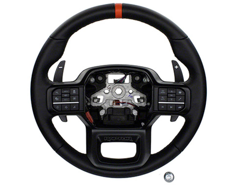 Ford Racing 2021+ F-150 Raptor Steering Wheel Kit - Black - Spikes Speed Shop Inc