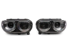 Load image into Gallery viewer, Raxiom 08-14 Dodge Challenger Halo Projctr Headlights w/Sequential Turn Signals-Blk Hsng(Clear Lens).