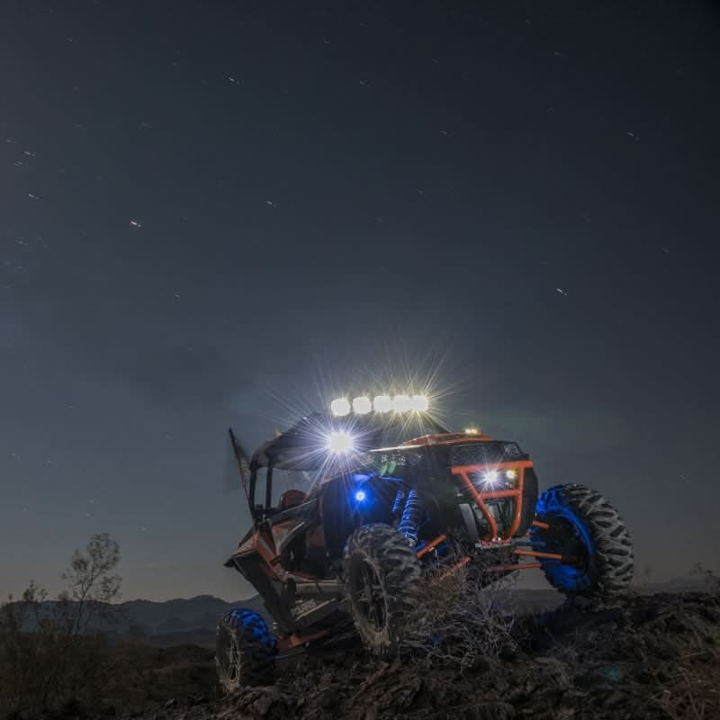 KC HiLiTES Polaris RZR 32in. Pro6 Gravity LED 5-Light 100w Combo Beam Overhead Light Bar System.