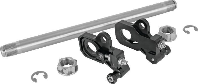 Performance Machine HD Touring Axle Adj Kit - Black Ano