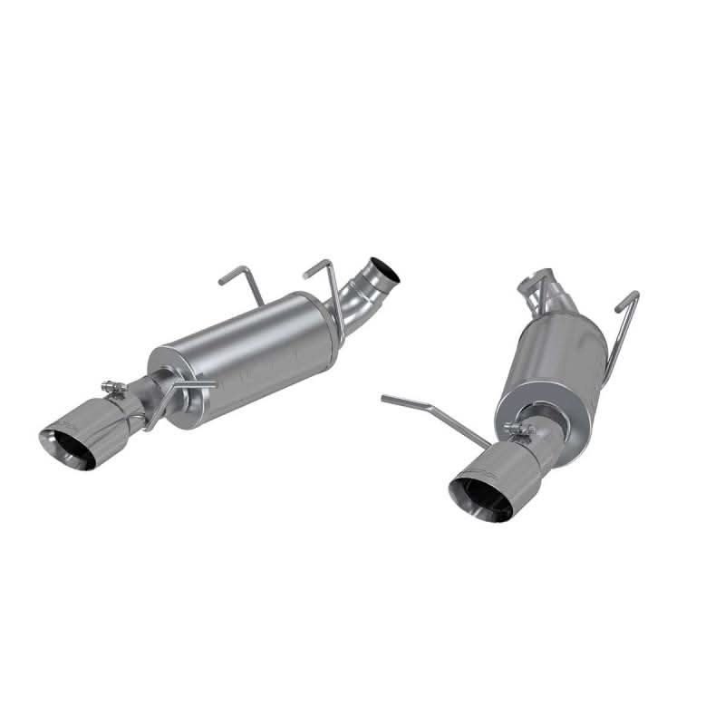 MBRP 11-14 Ford Mustang V6 3in. Dual Muffler Axle Back Split Rear T409 Exhaust System - Spikes Speed Shop Inc