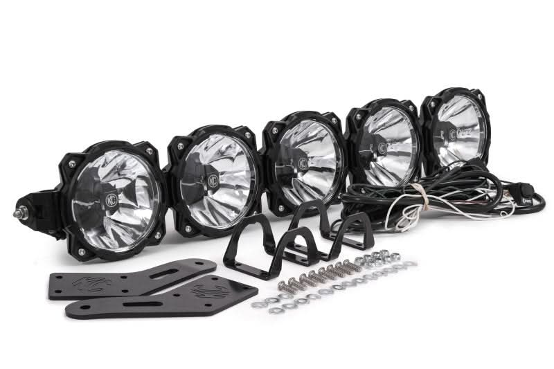 KC HiLiTES Polaris RZR 32in. Pro6 Gravity LED 5-Light 100w Combo Beam Overhead Light Bar System.