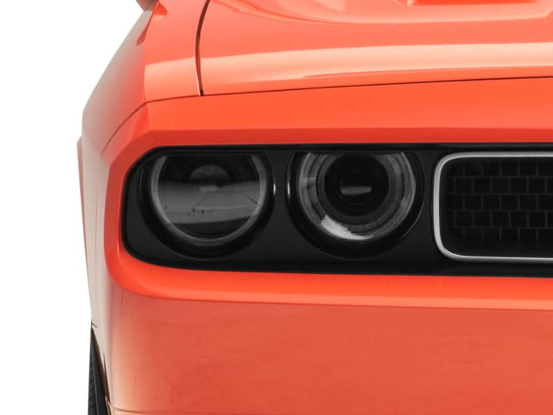 Raxiom 08-14 Dodge Challenger Halo Projctr Headlights w/Sequential Turn Signals-Blk Hsng(Clear Lens).