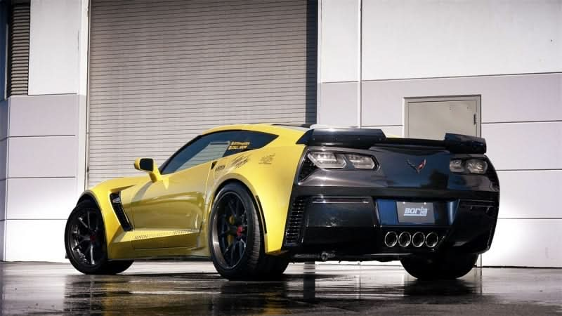 Borla 15 Chevy Corvette C7 ZO6 6.2L w/o AFM w/ NPP ATAK Quad RD RL IC Tips Center Rear Exit Exh - Spikes Speed Shop Inc