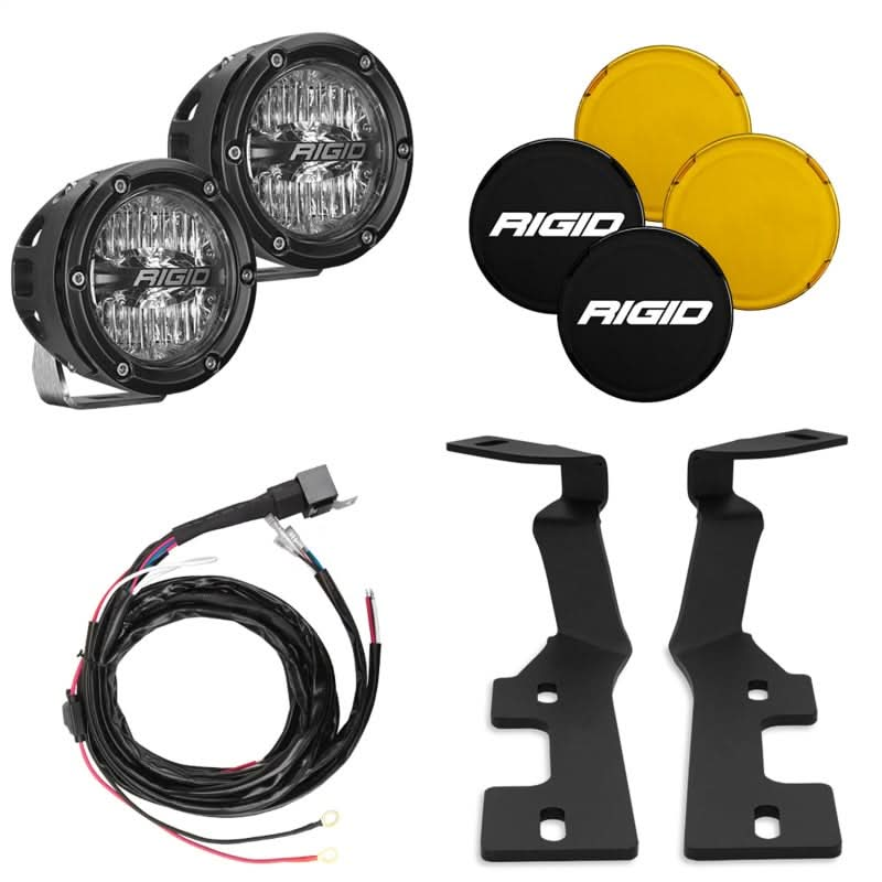 Rigid Industries 2019+ Dodge RAM 1500/TRX A-Pillar Light Kit (Incl. 4In 360-Series Drive).