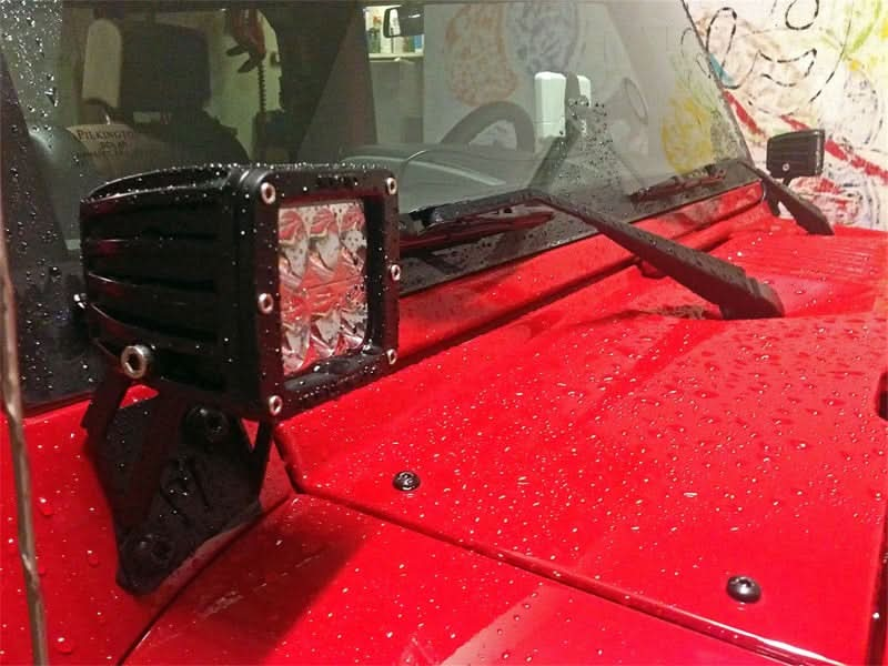 Rigid Industries Jeep JK - A-Pillar Mount Kit - Mounts set of Dually/D2.