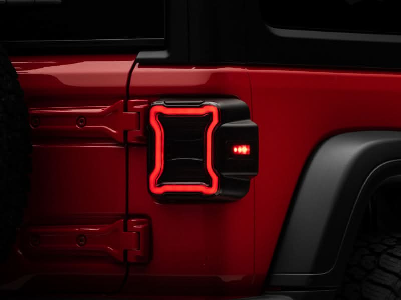 Raxiom 18-22 Jeep Wrangler JL LED Tail Lights- Black Housing (Smoked Lens).