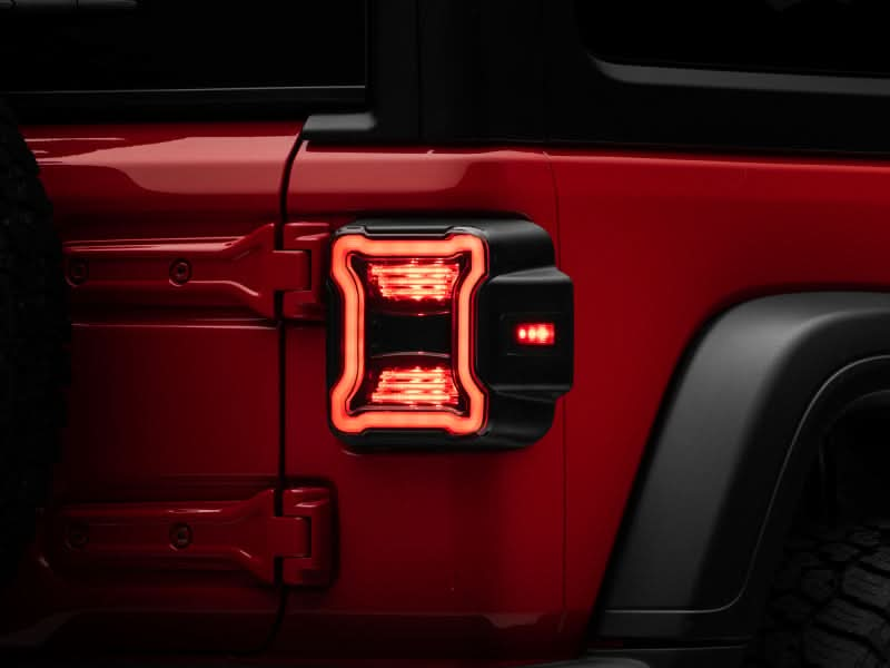 Raxiom 18-22 Jeep Wrangler JL LED Tail Lights- Black Housing (Smoked Lens).