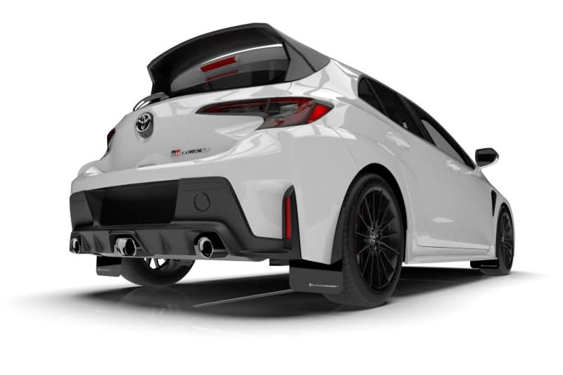 Rally Armor 23-24 Toyota GR Corolla Black UR Mud Flap w/Dark Grey Logo.