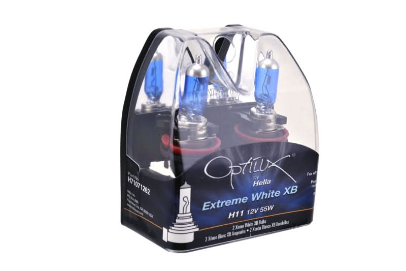 Hella H11 12V 55W Xenon White XB Bulb (Pair).