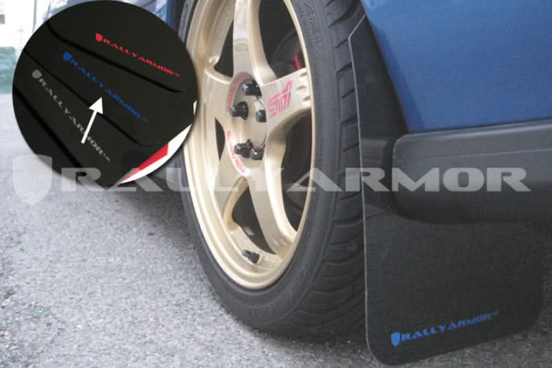 Rally Armor 93-01 Subaru Impreza RS Black UR Mud Flap w/ Blue Logo.