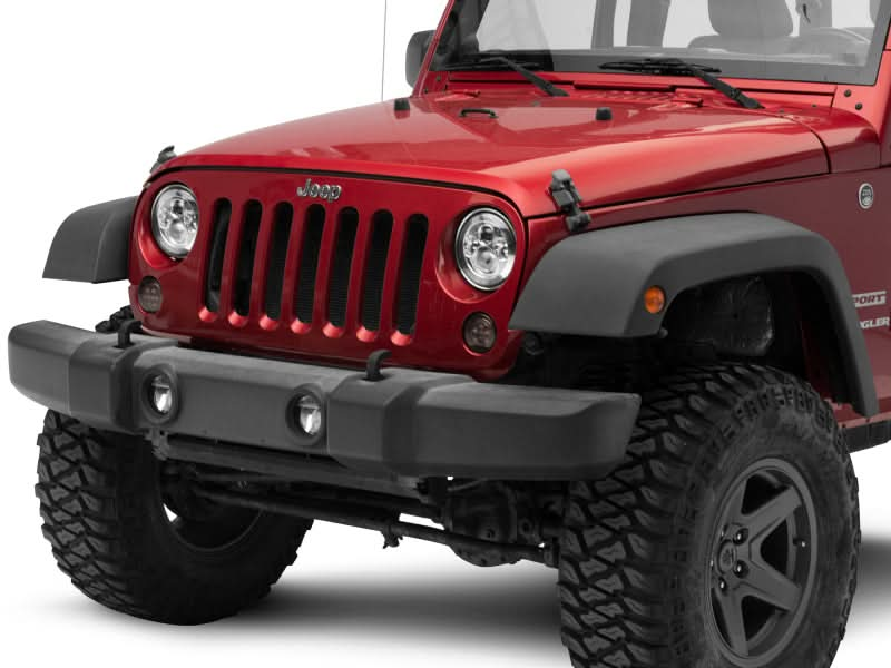 Raxiom 97-18 Jeep Wrangler TJ/JK Axial Series LED Daymaker Headlights- Chrome Housing (Clear Lens).