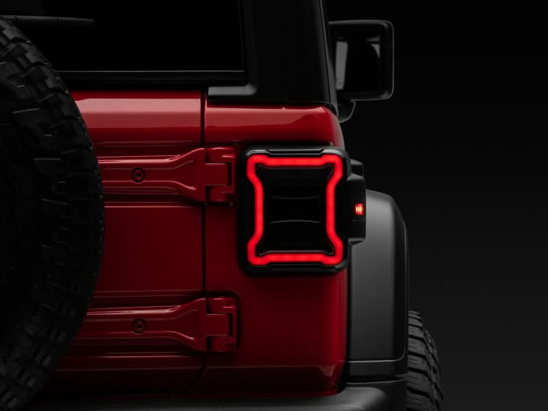 Raxiom 18-22 Jeep Wrangler JL LED Tail Lights- Black Housing (Smoked Lens).