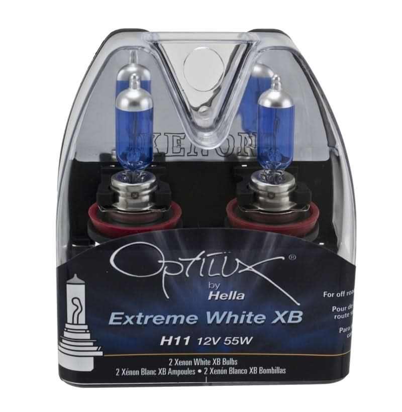 Hella H11 12V 55W Xenon White XB Bulb (Pair) - Spikes Speed Shop Inc