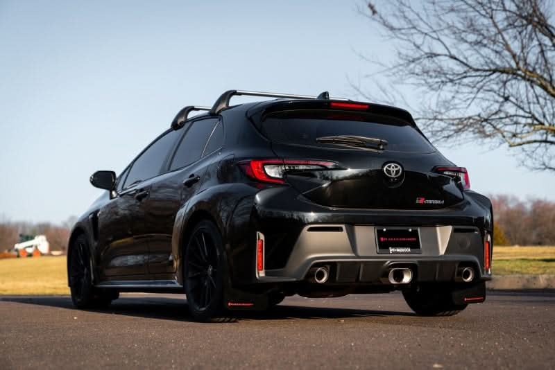 Rally Armor 23-24 Toyota GR Corolla Black UR Mud Flap w/Dark Grey Logo.