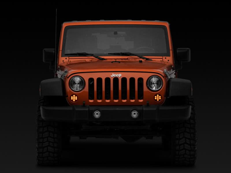 Raxiom 07-18 Jeep Wrangler JK Axial Series LED Front Turn Signals (Smoked).