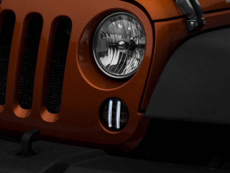 Raxiom 07-18 Jeep Wrangler JK Axial Series LED Front Turn Signals (Smoked).