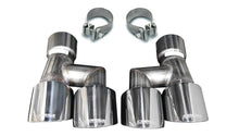 Load image into Gallery viewer, Corsa 18-23 4.0in Twin Tip Polished Pro-Series Tip Kit Fits No-Valve Mustang Exhaust Clamps Inc