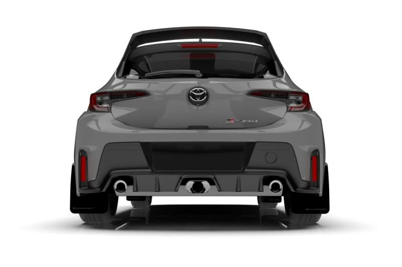 Rally Armor 23-24 Toyota GR Corolla Black UR Mud Flap w/Dark Grey Logo.