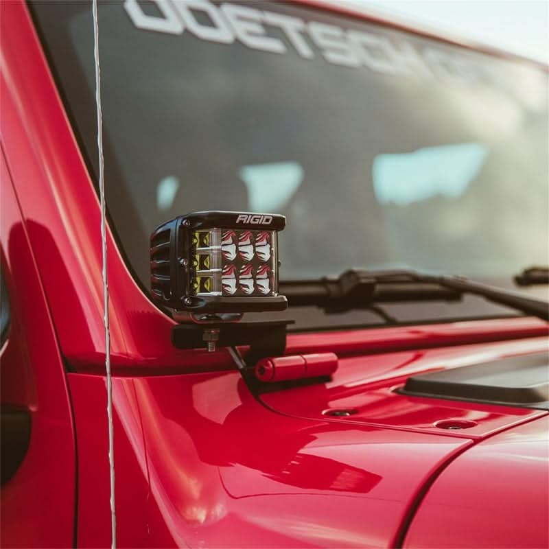 Rigid Industries 2018 Jeep JL - A-Pillar Mount Kit - Mounts Set of D / D-SS / SR-M / Ignite Series.