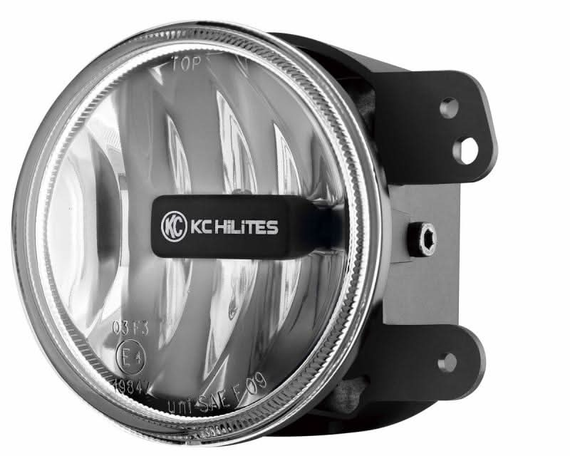 KC HiLiTES 10-18 Jeep JK 4in. Gravity G4 LED Light 10w SAE/ECE Clear Fog Beam (Single).